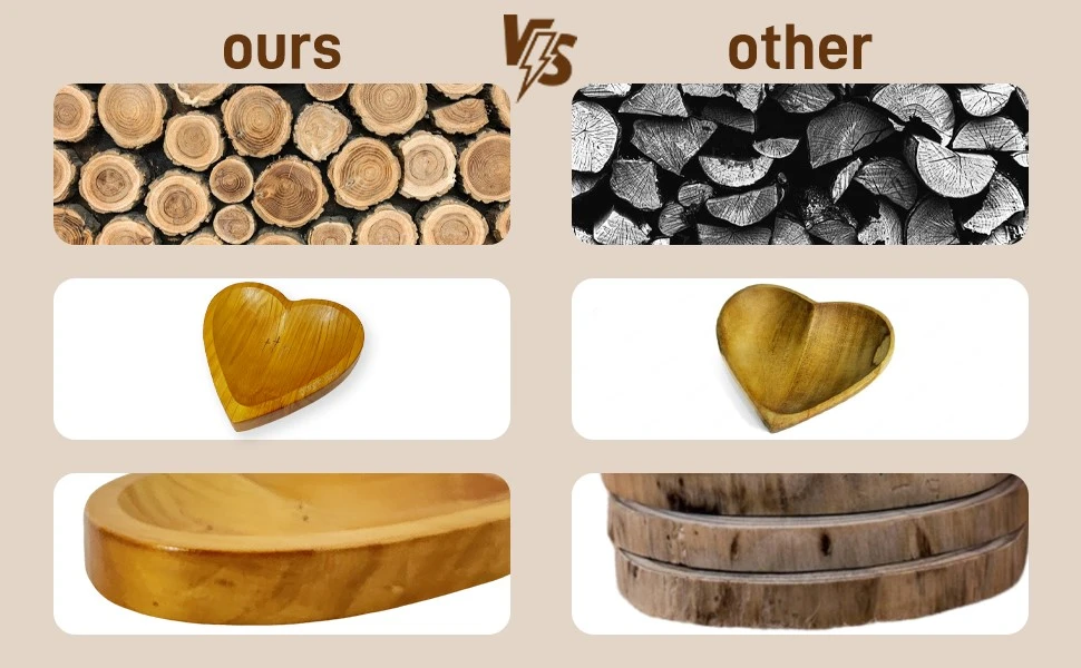 Wooden Heart-Shaped Prayer Bowl Wooden Heart-Shaped Prayer Bowl
